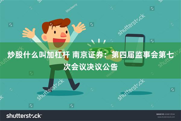炒股什么叫加杠杆 南京证券：第四届监事会第七次会议决议公告