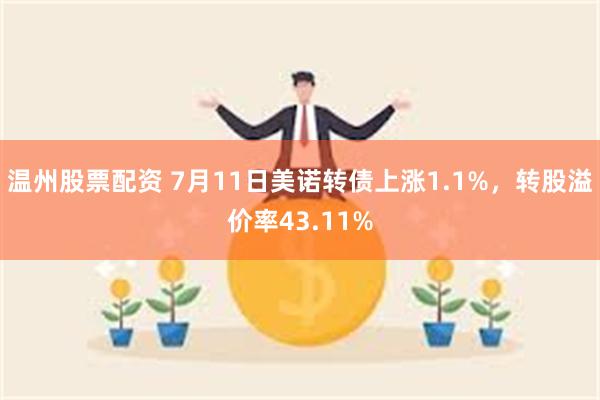 温州股票配资 7月11日美诺转债上涨1.1%，转股溢价率43.11%