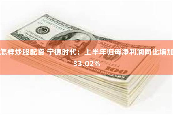 怎样炒股配资 宁德时代：上半年归母净利润同比增加33.02%