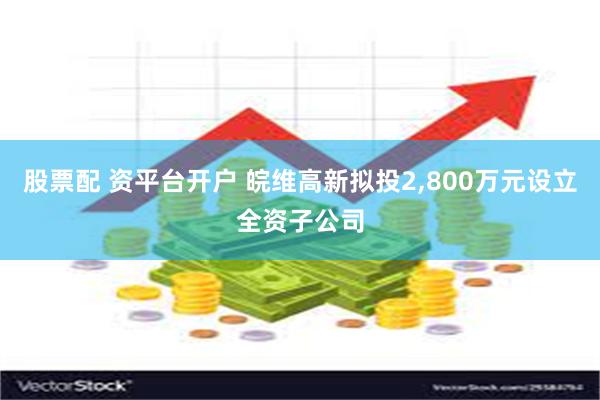 股票配 资平台开户 皖维高新拟投2,800万元设立全资子公司