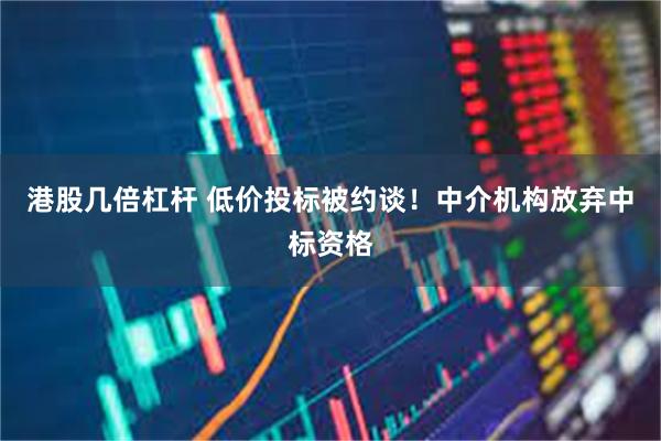 港股几倍杠杆 低价投标被约谈！中介机构放弃中标资格
